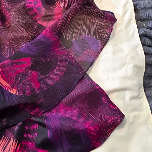 LAYERED MAXI SKIRT, DARK PURPLE MULTI (Purple, Pink, Cream, Black), SIZE 24, - Picture 5 of 10